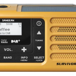 Sangean MMR-88 DAB+/FM Noodradio - Met Zonnepaneel en Dynamo - Geel test: noodstroom in noodpakket