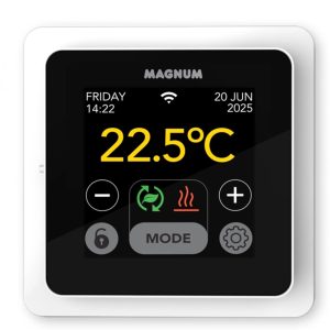 Test MAGNUM MRC² WiFi-klokthermostaat | RAL 9010 (Polar wit) app