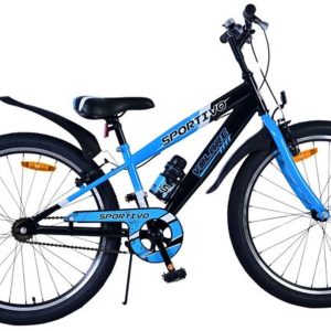 Test Volare Sportivo Kinderfiets - Jongens - 24 inch - Zwart Blauw - Twee Handremmen: veiligheid bij schoolritten