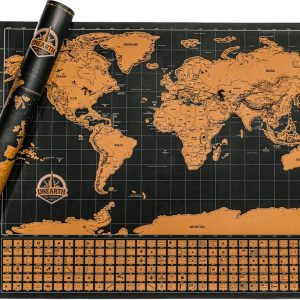 UNEARTH® Luxe Scratch Map review: landen afkrassen, muurdecoratie