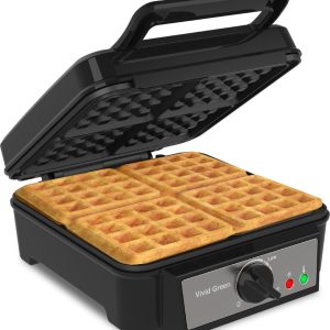 Wafelijzer voor 4 Wafels test: 4 wafels tegelijk, antiaanbaklaag