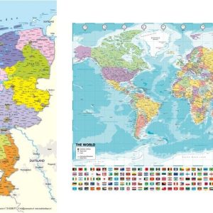 Wereldkaart poster + Nederland kaart poster review: wanddecoratie
