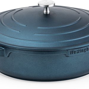 Westinghouse Performance Hapjespan – Ø32 cm – Inclusief Deksel – PFOA-vrij – Inductie Pan – Blauw review: gelijkmatig bakken, anti-aanbaklaag