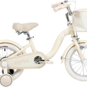 Yar Biky Meisjesfiets – 14 inch – Kinderfiets met Zijwielen & Stuurtas – Beige test – veilig leren fietsen
