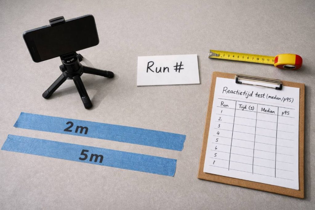 Benodigdheden voor de test (simpel, maar strak)