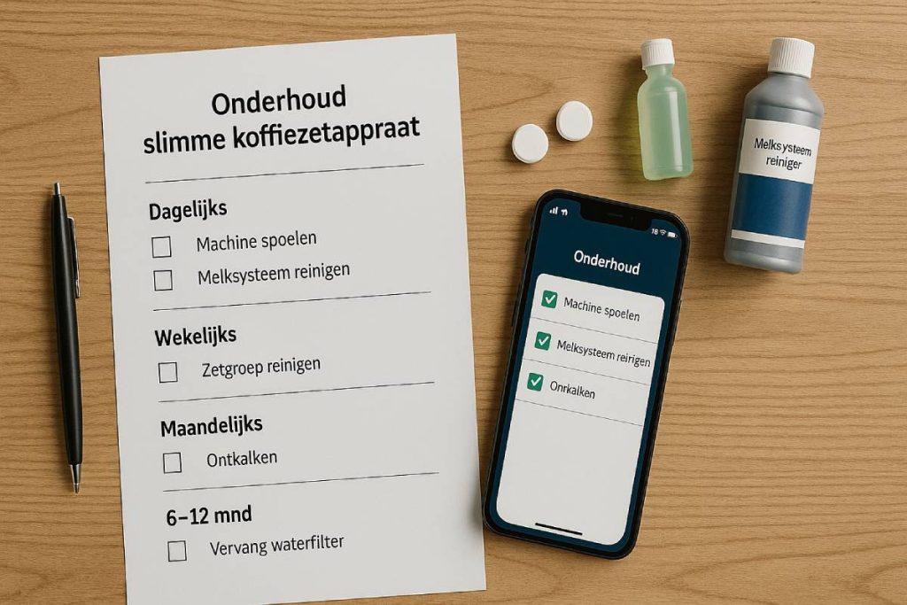 Checklist: onderhoud per frequentie