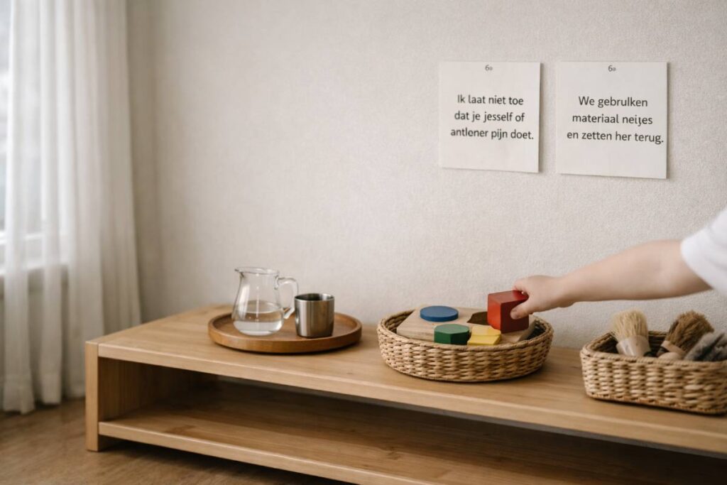 De basis in 5 minuten: vrijheid binnen grenzen + voorbereide omgeving