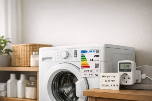 Energieverbruik moderne wasmachine: kWh per was + kosten