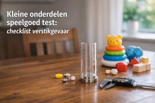 Kleine onderdelen speelgoed test: checklist verstikgevaar