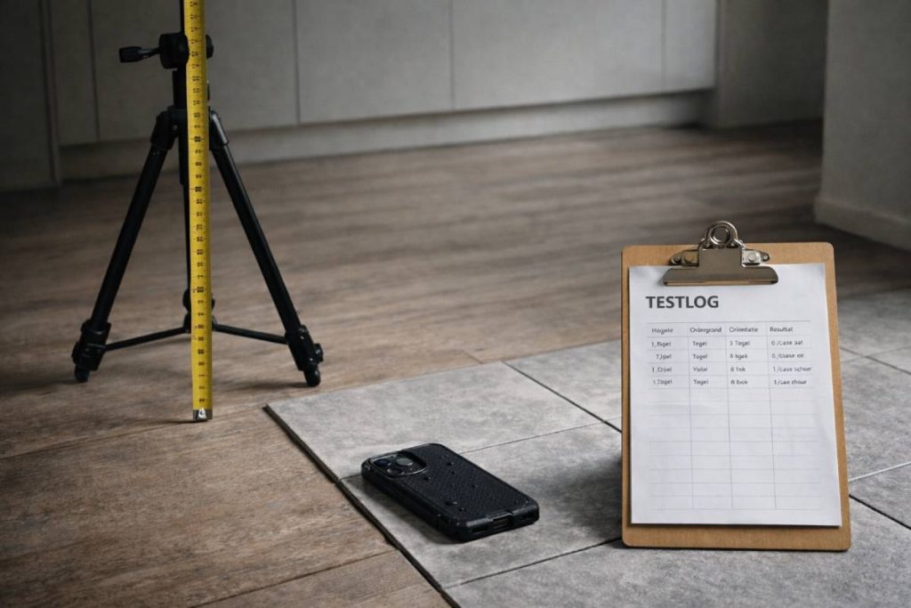 Onze testopzet (2025): zo testen we drop-proof in het echt