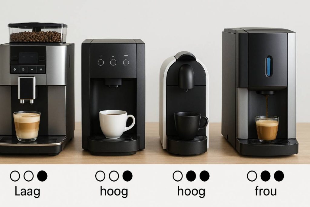 Soorten kantoor koffiemachines en wat dat betekent voor onderhoud
