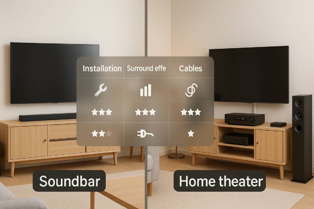 Soundbar vs home theater in één oogopslag