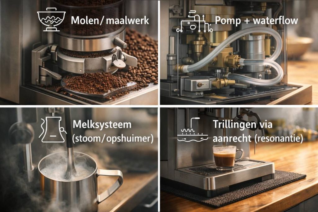 Waar komt het geluid vandaan? (de 4 herriemakers)