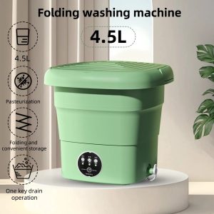 Draagbare Wasmachine - Mini Wasmachine met Centrifuge - Opvouwbare Wasmachine - 4,5 liter - Netstroom - Groen review: snel wassen op camping