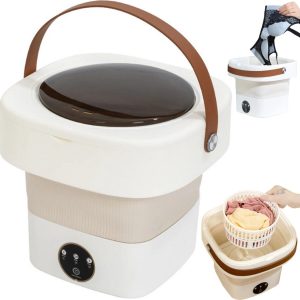 Foldable Mini Draagbare Kleine Opvouwbare Reiswasser Wasmaschine - Kleding & Lingerie 11L - Willekeurige kleur review: snel kleine wasjes op de camping
