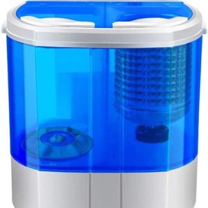 Mini Semi-Automatische Wasmachine met Dubbele Trommel - Compact en Stil review: snel wassen op de camping