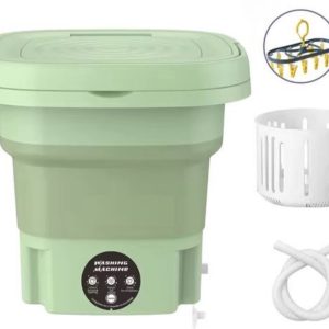 Mini Wasmachine - Compact - Energiezuinig - Opvouwbaar - 8L - Droogrek - Ideaal voor Studenten & camping met Droogrek review en prijs