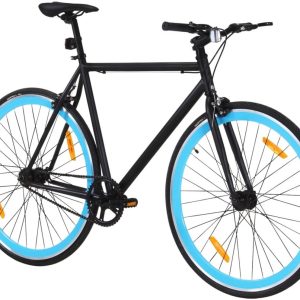 Test VidaXL – Bike – Fixie – Black – 55cm – Blue - Fiets pendelen