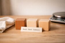 Houtsoorten speelgoed vergelijking: beuk, berk, esdoorn