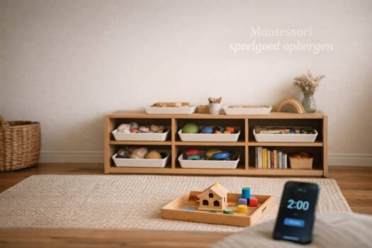 Montessori speelgoed opbergen: rust, overzicht & kast-tips