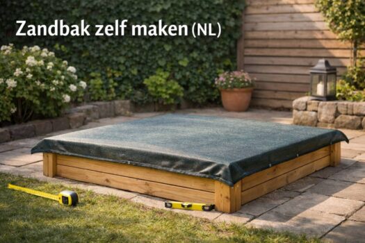 Zandbak zelf maken handleiding: stappenplan + deksel (NL)