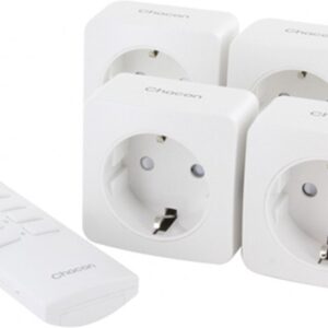 Chacon – Set van 4 aan/uit mini-stopcontacten en 4-kanaals afstandsbediening test: draadloos schakelen voor smart home