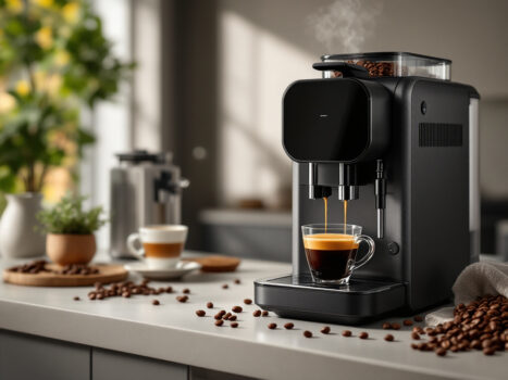 volautomatische koffiezetapparaat met bonenreservoir