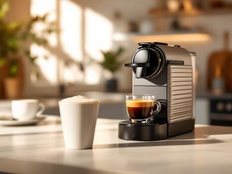 nespresso apparaat met melkopschuimer
