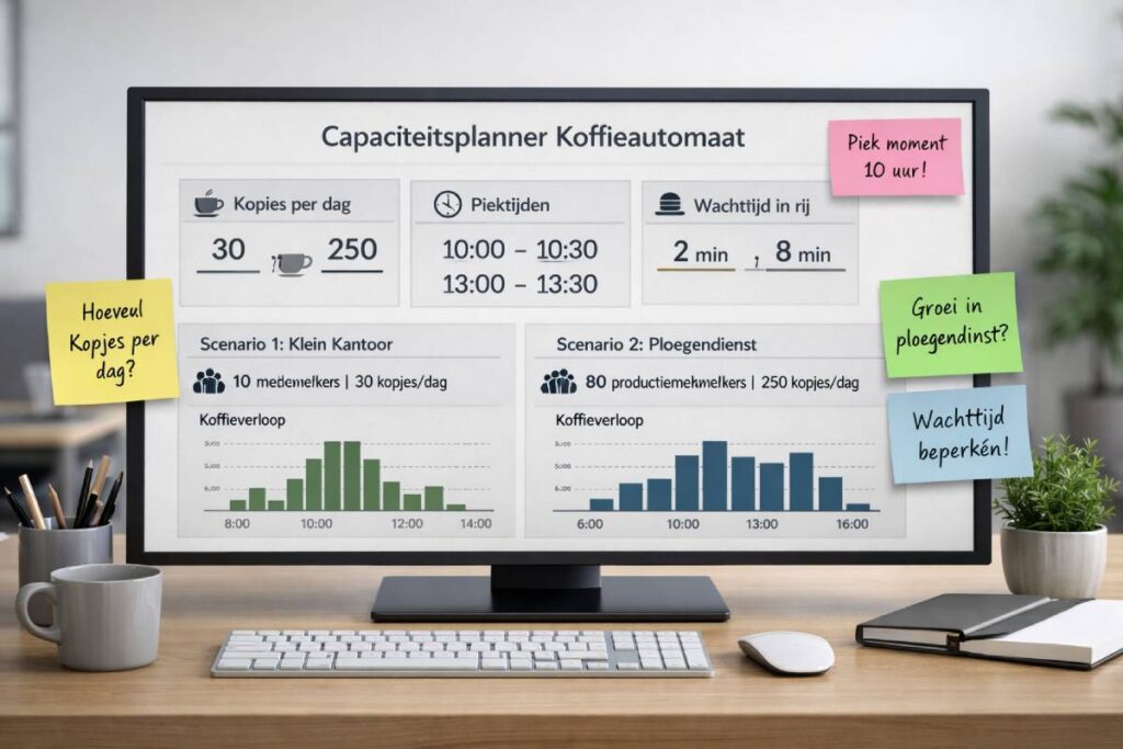 Capaciteit en gebruik: hoeveel kopjes per dag