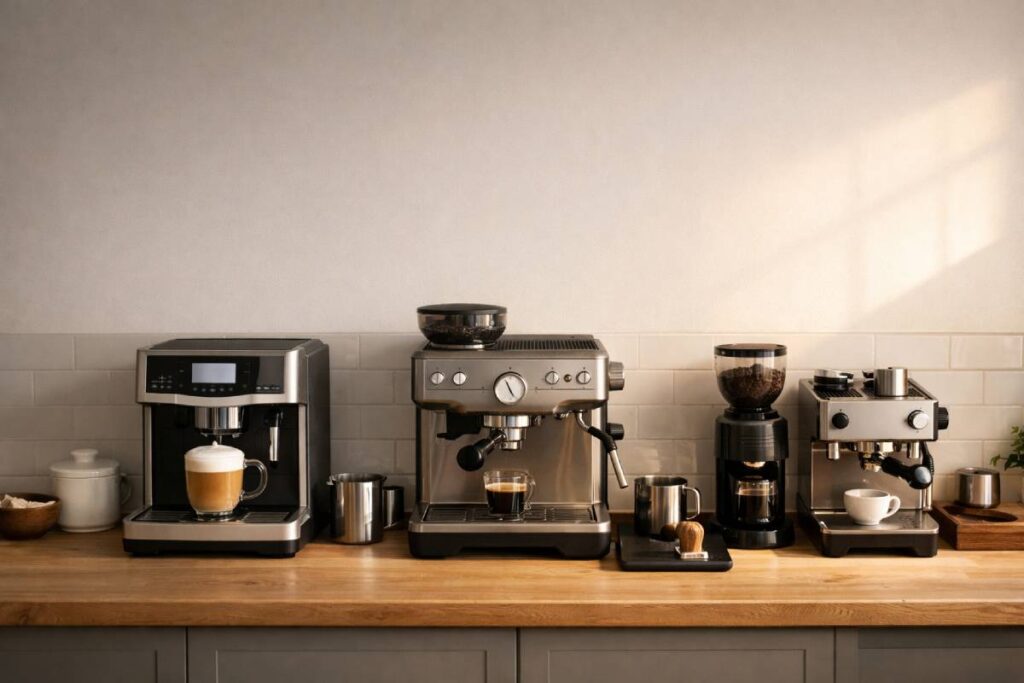 Kies het type espressomachine met bonenmaler