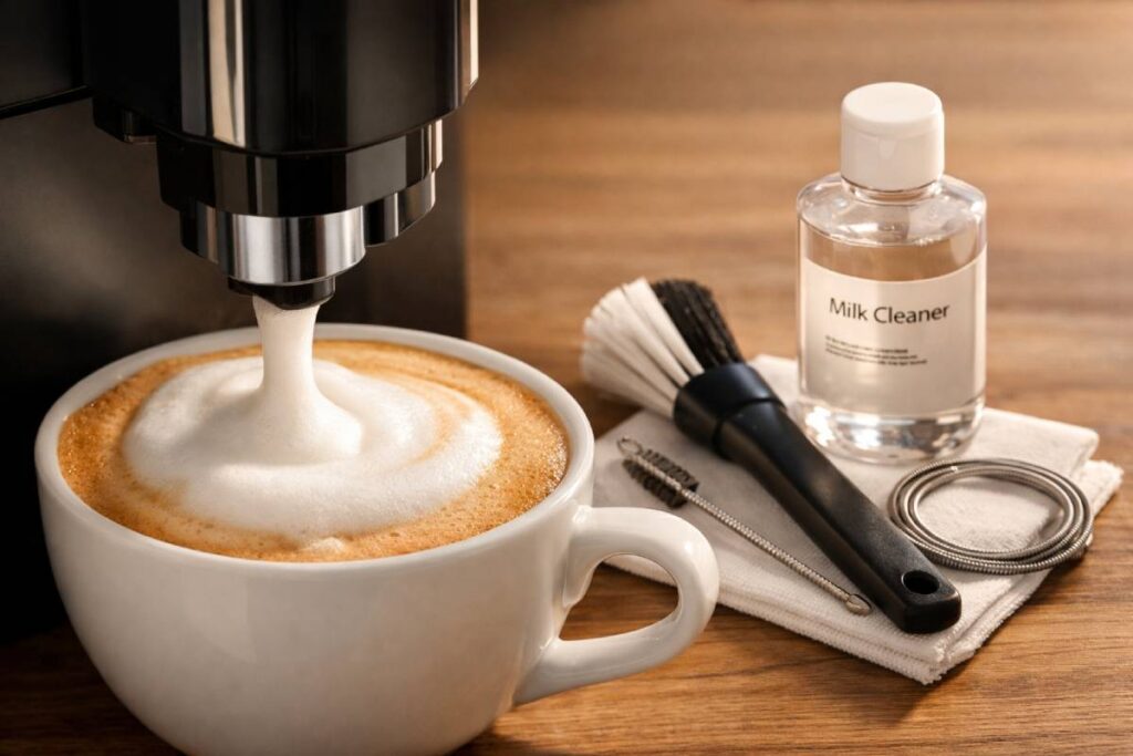 Melksysteem en melkschuim