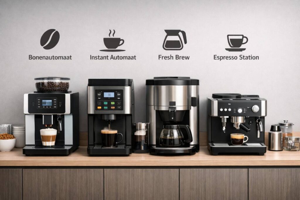 Soorten koffiezetapparaten voor op kantoor