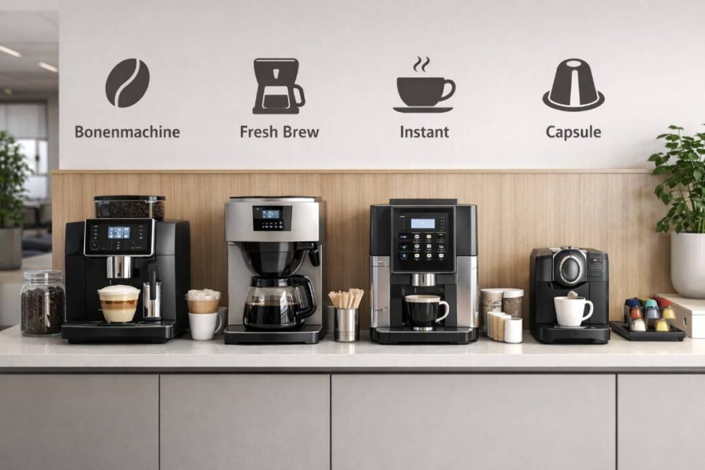 Type apparaat: volautomaat, instant of capsule