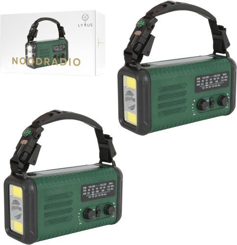 2x Lyxus® Noodradio Solar Opwindbaar en Batterij test: noodstroom