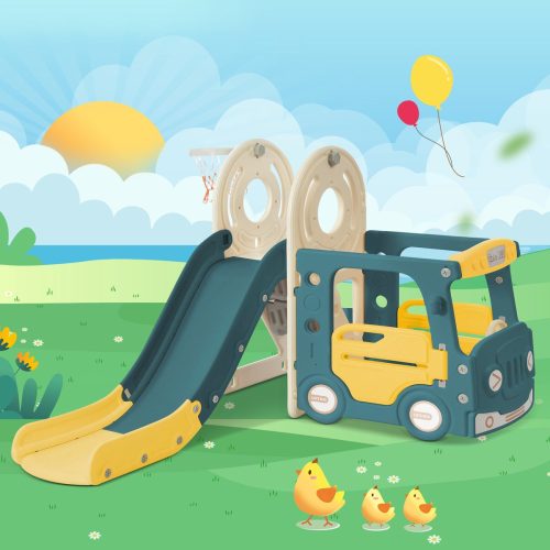 4-in-1 glijbaanset review: veilig buitenspeelgoed voor motoriek