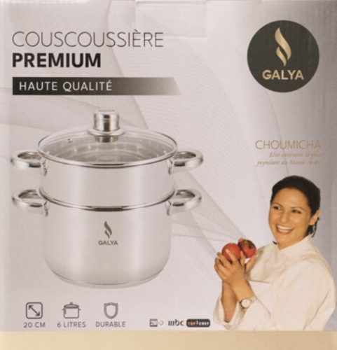 6L Galya cookware couscous pan review: grote porties, stoompan