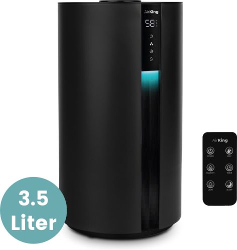 AirKing Luchtbevochtiger – Zwart – Topfill – 3.5 Liter – Hygrometer – Aroma review: betere slaap en luchtkwaliteit