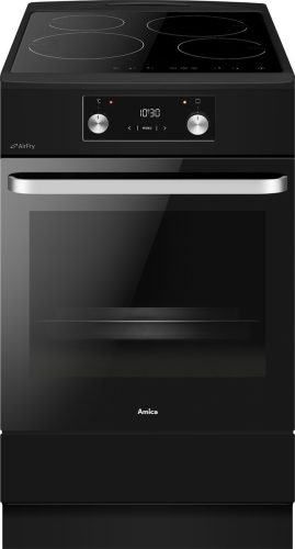 Amica ACI605RN Inductiefornuis 50 cm breed met aangesloten 1 Fase Stekkerkabel – Matzwart review: past in kleine keukens, energiezuinig