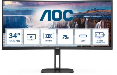 AOC V5 CU34V5C review: USB-C docking met 65W opladen