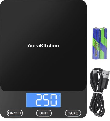 AoraKitchen: precieze USB-oplaadbare keukenweegschaal