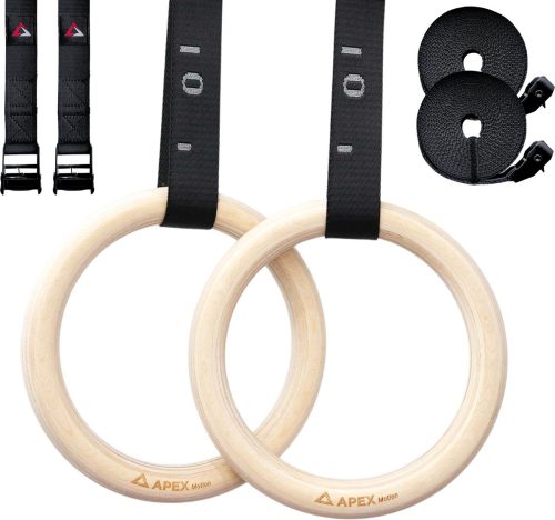 APEX Motion Houten Gym Ringen tot 700KG test ideaal voor crossfit