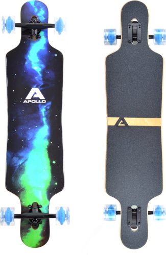 Apollo Twin Tip DT Longboard Galaxy – LED Wheels test veiligheid