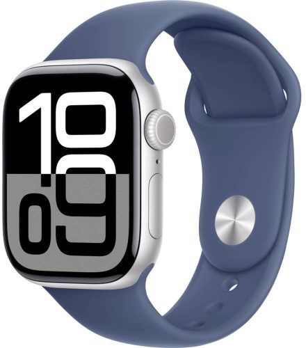 Apple Watch Series 10 – Wifi – 42mm – Zilveren Aluminium Case met Denim Sportbandje – S/M test: smartwatch met hartslagmeting