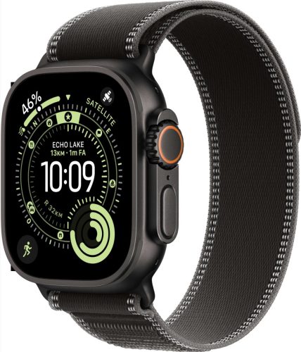 Apple Watch Ultra 3 – Wifi + 5G – 49mm – Black Titanium Case with Black/Charcoal Trail Loop – S/M review: smartwatch met lange batterijduur