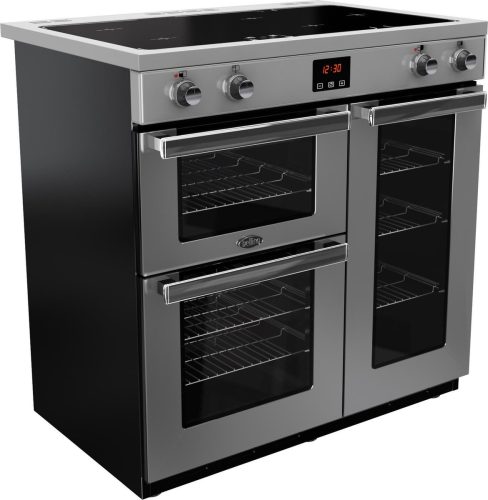 Belling Cookcentre 90 cm Induktion Range-fornuis Zone van inductiekookplaat Roestvrijstaal A review: snelle opwarming, inductiefornuis