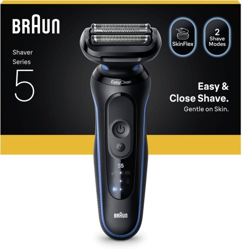 Braun Series 5 Elektrisch Scheerapparaat – Tot 50 min – 52-B1000S – Blauw review, lange accuduur