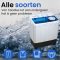 Brock XL camping wasmachine met dubbele trommel – 6,8Kg was – 5,0Kg centrifuge capaciteit review: draagbaar voor de camper