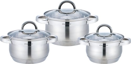 Cheffinger Pannenset – 6-delig – Zilver – RVS – Kookpannen – Inductie review: ideaal voor inductie