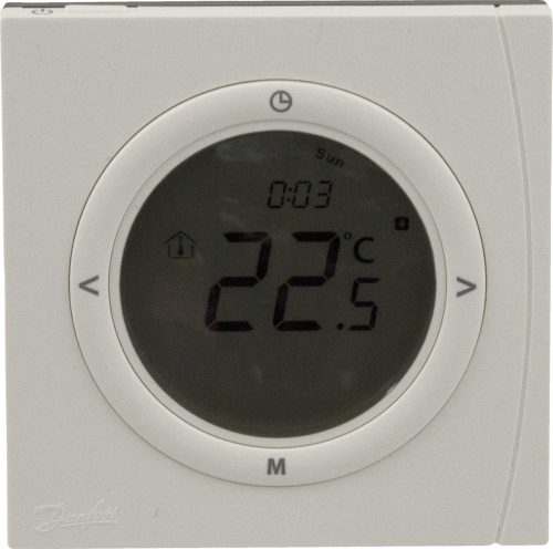 Danfoss thermostaat digitaal programmeerbaar op batterijen (type RET2001B) test: energiebesparing