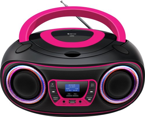 Denver Draagbare DAB Radio CD Speler Kinderen – Bluetooth – Lichteffecten – Boombox – AUX – FM – TDB212PINK review: Bluetooth en DAB radio voor kinderfeestjes